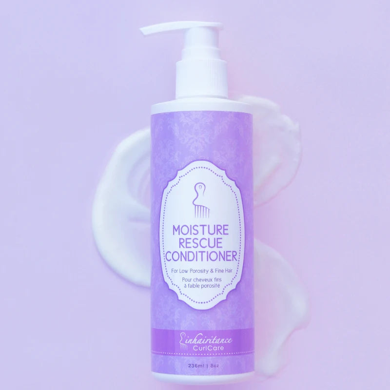Après-Shampoing Moisture Rescue Low Porosity Inhairitance pour cheveux bouclés, frisés et crépus à faible porosité