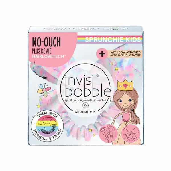 Sprunchie Chouchou cheveux Enfant rose et bleu avec noeud - Sweets for my sweet. Invisibobble