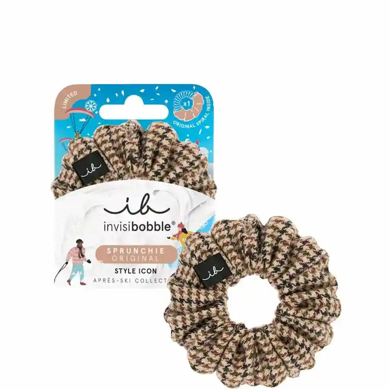 Sprunchie Tissus Jacquard Invisibobble avec élastique à spirale Original à l'intérieur pour un excellent maintient