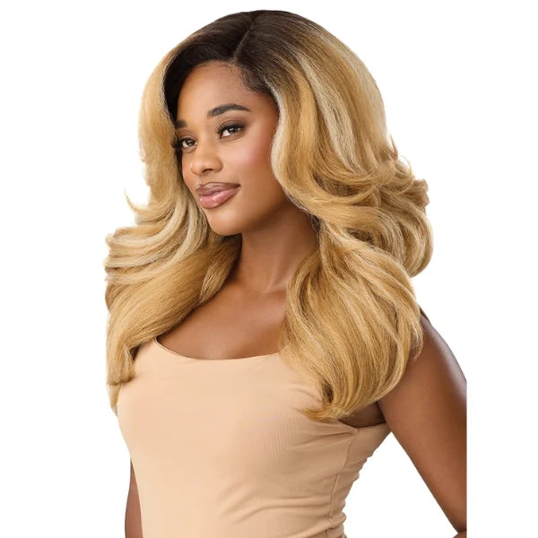 Perruque lace front wig yaki blowout blonde mi-longue Neesha 212 Outré