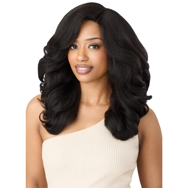 Perruque Lace Front wig yaki blowout noir mi-longue Neesha 212 Outre