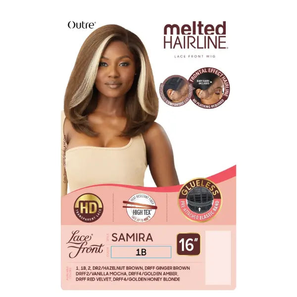 Lace front HD wig yaki straight Samira Outre