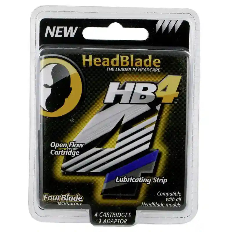 4 Lames de remplacement et 1 adaptateur pour Rasoir HeadBlade