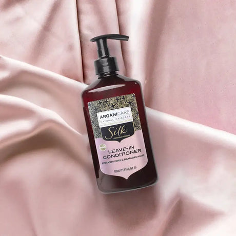 Soin fortifiant sans rinçage à la protéine de soie pour cheveux secs et abimés après coloration ou défrisage