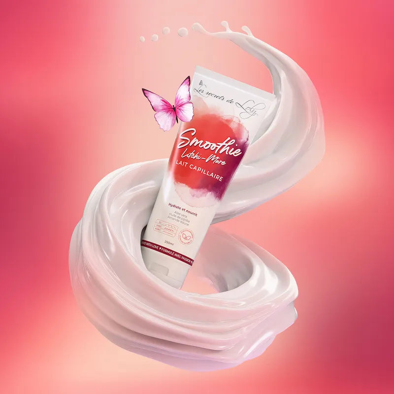 Lait capillaire Hydratant et Nourrissant à l'Aloe vera, huile de Jojoba et Amande Douce pour cheveux bouclés à crépus Les Secrets de Loly