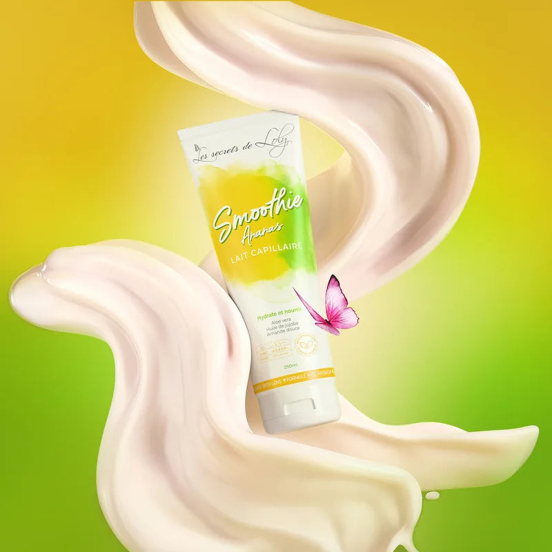 Lait Capillaire Hydratant Smoothie Ananas Cheveux bouclés secs à crépus