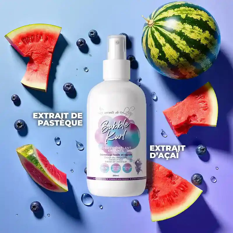 Spray Démêlant Enfants Cheveux Bouclés Frisés Crépus Les Secrets de Loly 250ml