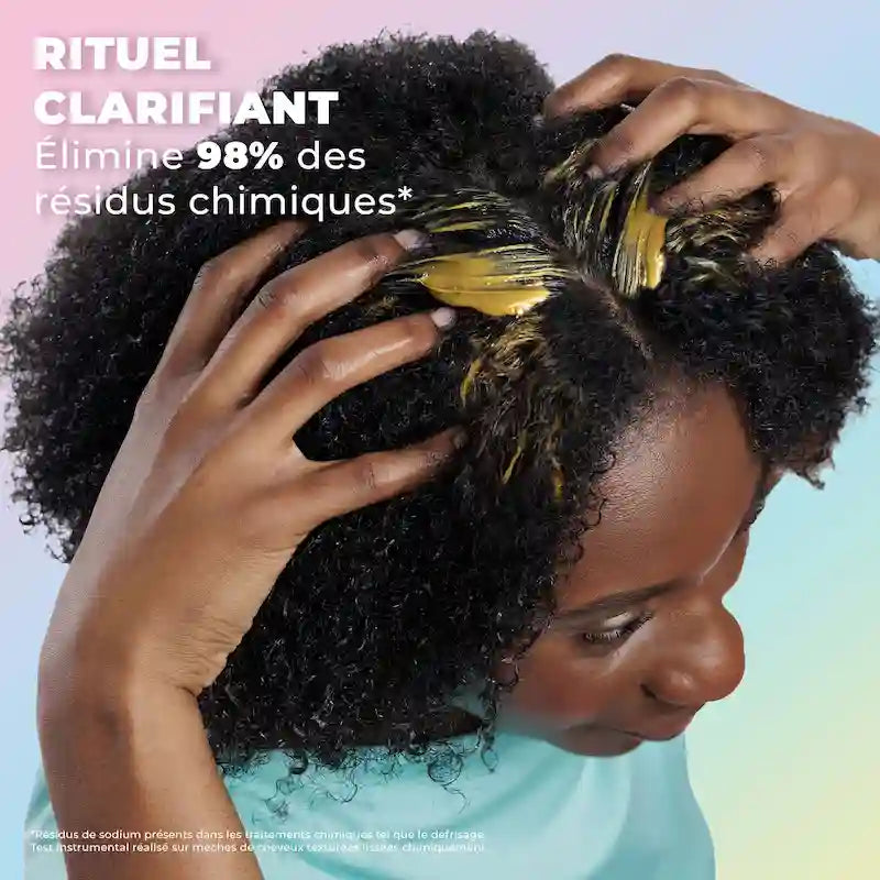 Soin clarifiant Cheveux Crépus après un défrisage, lissage chimique Les Secrets de Loly