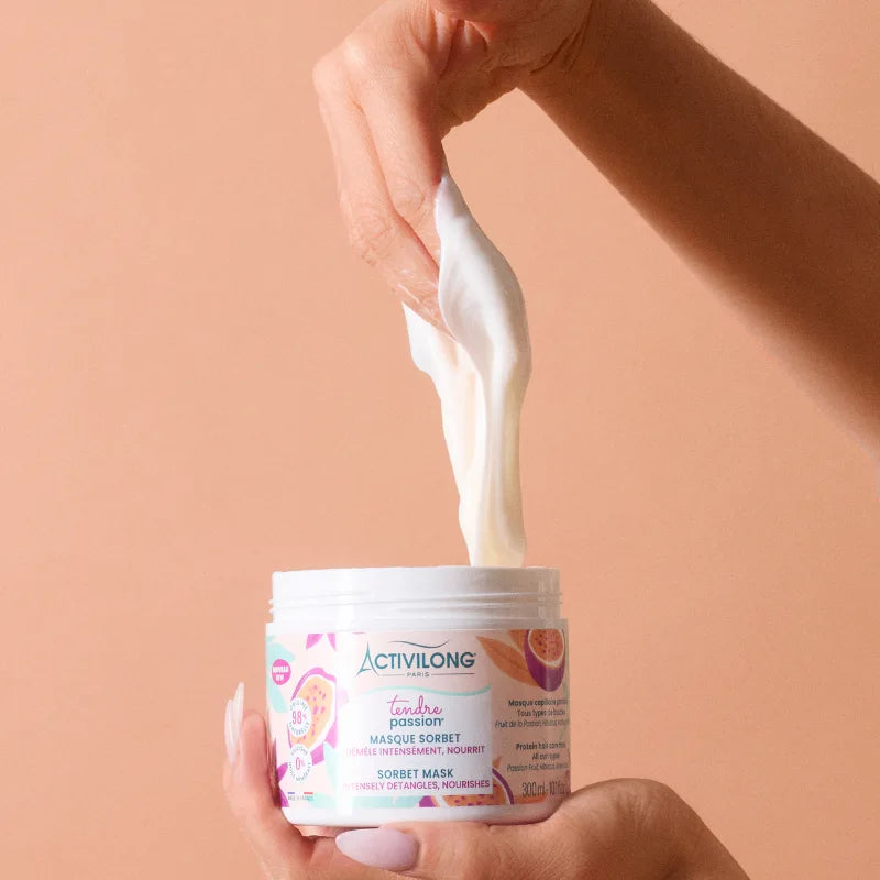 Masque onctueux ultra gourmand aux fruits de la passion et hibiscus Activilong Tendre Passion Pot 300ml