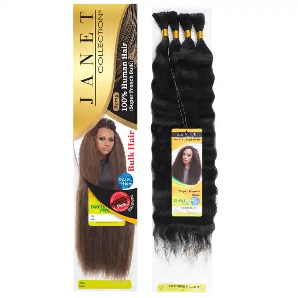 Mèches à tresser Remy Human Hair SUPER FRENCH BULK 100% cheveux Humains - Janet Collection