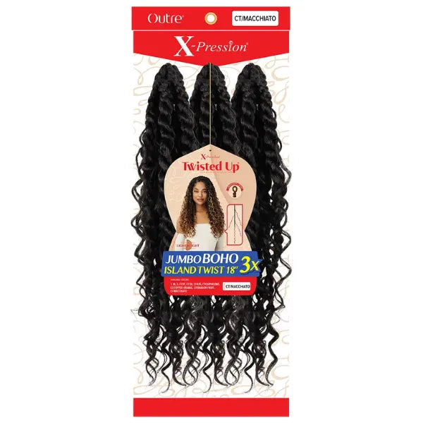 Mèches pour Crochets Braids Jumbo Island Twist 18" 3X - Outré