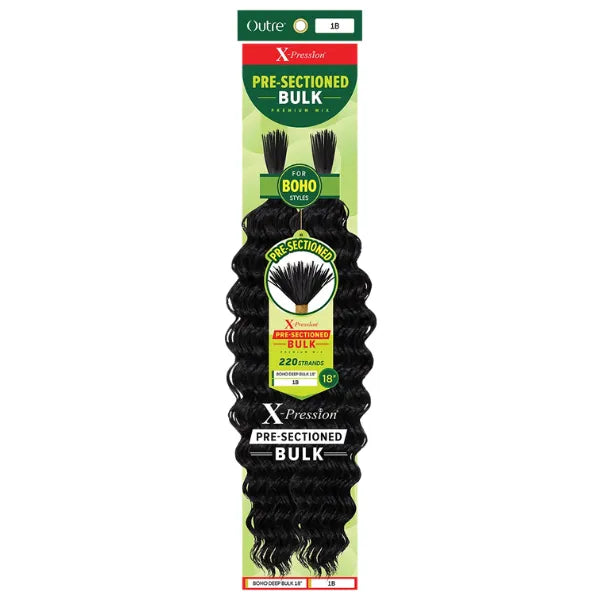 Mèches pour Boho Braids X-Pression Pre-séparées Boho Deep Bulk 18 - Outré
