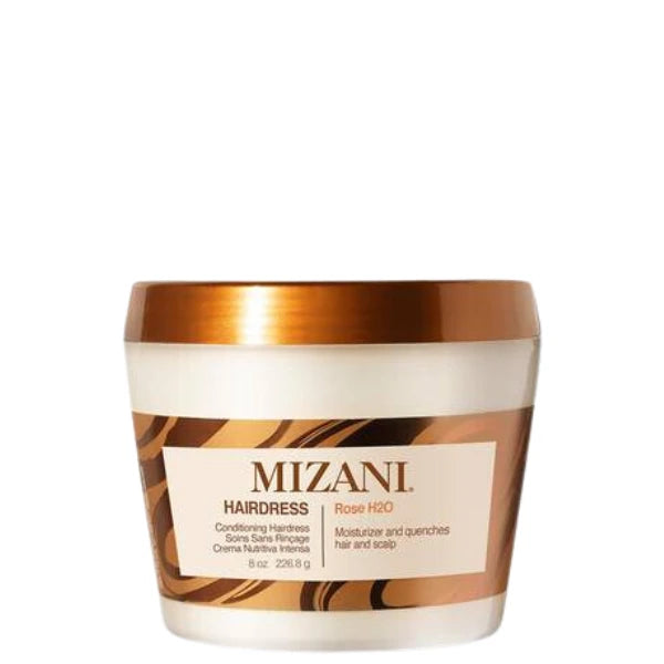 Crème hydratante sans rinçage. Assouplit et stimule la pousse des cheveux. Mizani Rose H20
