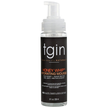 Mousse Coiffante Hydratant cheveux bouclés frisés crépus Définition légère TGIN au miel brut et nectar d'Agave
