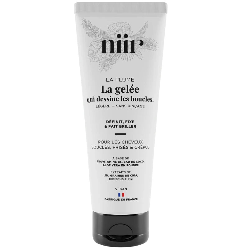 NIIR Gelée capillaire Cheveux bouclés à crépus sans parfum à l'Aloe vera et Gel de Lin