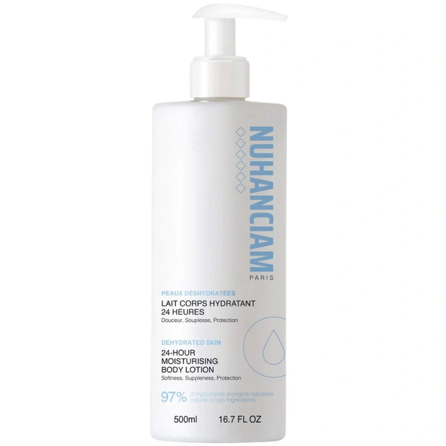 Le Lait Corps Hydratant 24 heures Nuhanciam pour une peau hydratée souple et protégée toute la journée 500ml