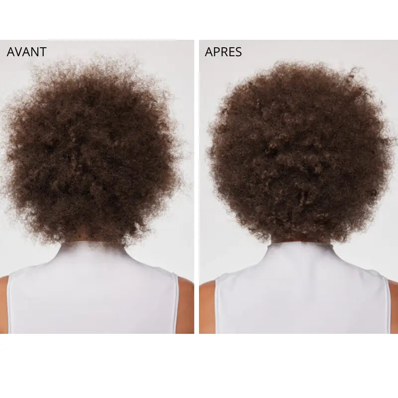 Olaplex N.0 avant/après sur cheveux crépus