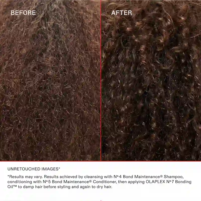 Avant / Après Bonding Oil Olaplex sur Cheveux Bouclés