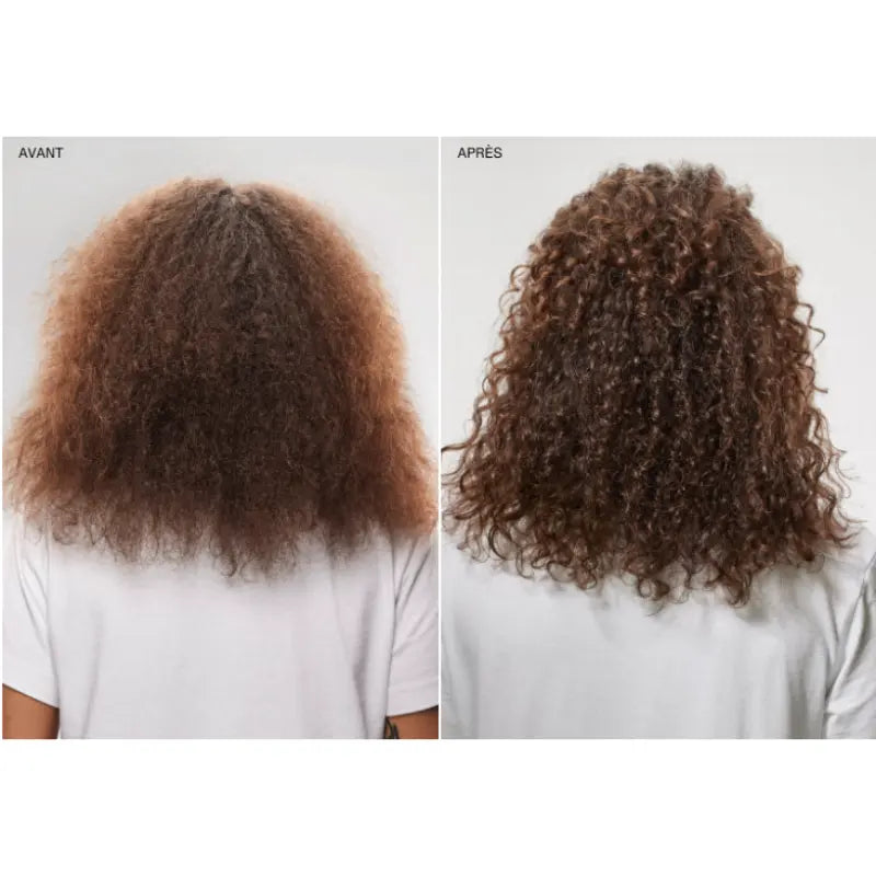 Avant / Après Olaplex N°7 Cheveux bouclés frisé