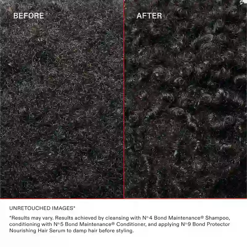 Avant / Après Shampoing Réparateur n°4 Olaplex Cheveux Crépus