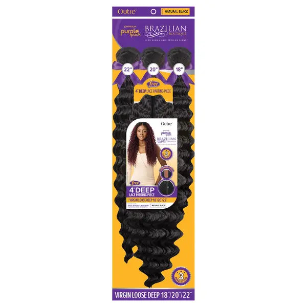 Pack Tissage avec Closure Virgin Loose Deep 22' - Outré