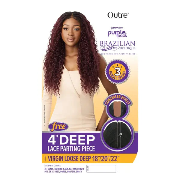 Pack Tissage avec Closure Virgin Loose Deep 22' - Outré