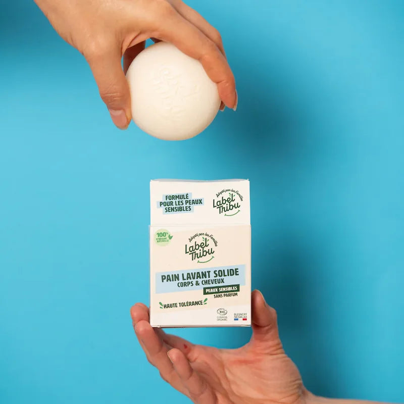 Pain Lavant Naturel Sans parfum Corps et Cheveux BIO 110g