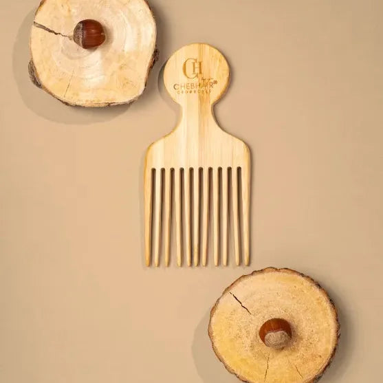 Peigne anti statique en bois de bambou résistant