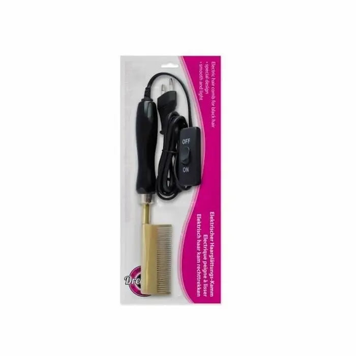 Peigne chauffant électrique avec contrôle température pour lisser les cheveux, aplatir les perruques et les lace.