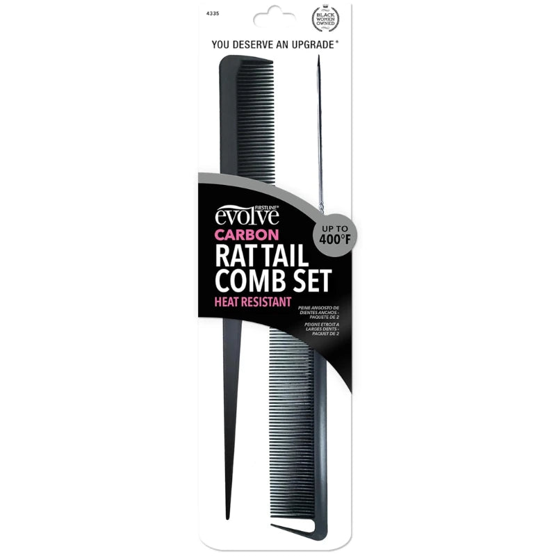 Peigne queue de rat Evolve® avec pointe fine métallique – précis pour tracer des raies et séparer les mèches