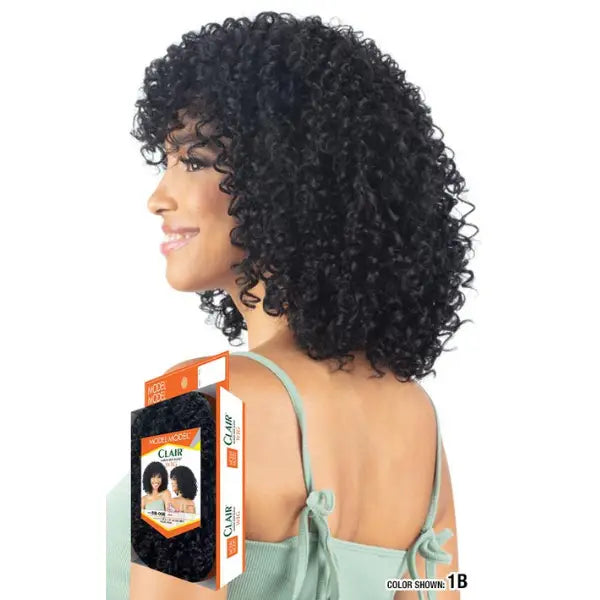 Perruque avec Frange bouclée Curly Noir Model Model