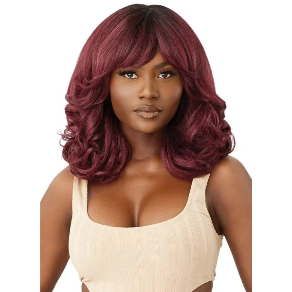 Perruque avec Frange Yaki Jasmiyah 14" - Outré