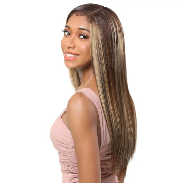 Perruque Blonde cheveux humains Straight lisse Vanessa Hair STR 24