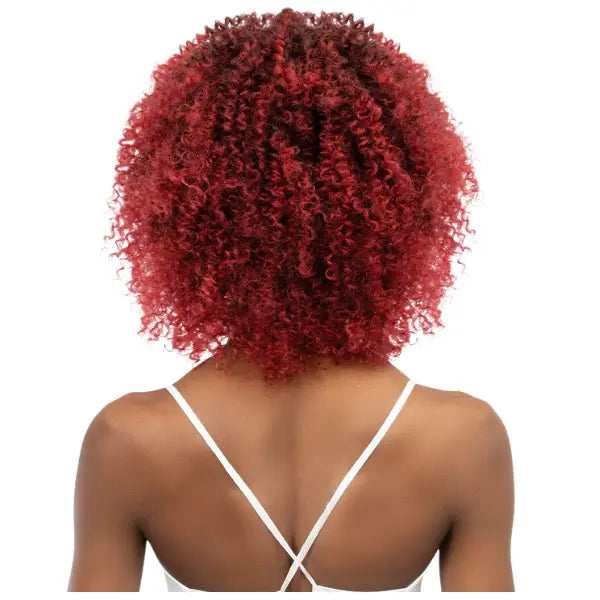 Perruque Curly Afro avec Frange Burgundy Janet Collection Leon