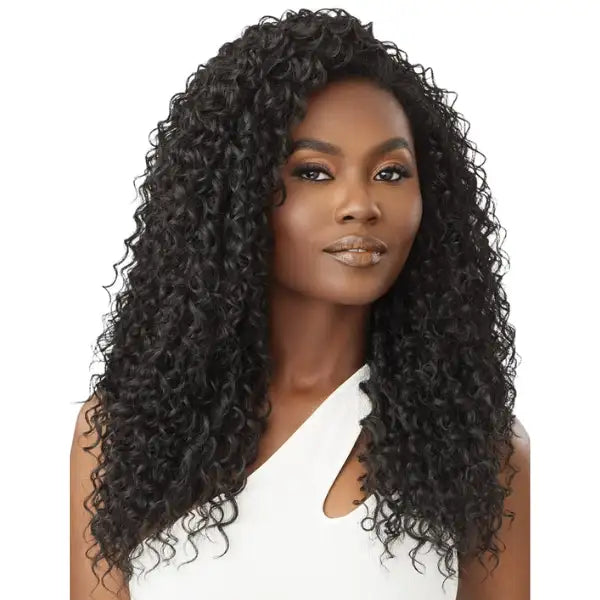 Perruque curly bouclée demi-tête Noir Outre Quick Weave Natasha