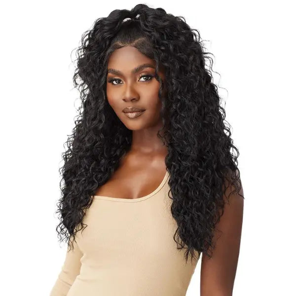 Perruque curly closure HD 5x5 malaysian deep noir Outre