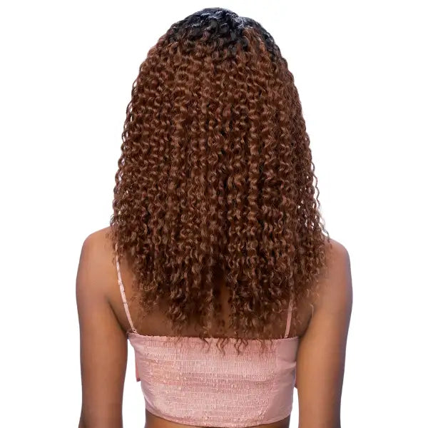 Perruque curly Lace HD ginger brown 13X6 View 360° Miza Vanessa Hair