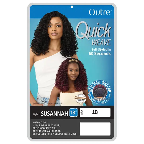 Perruque demi-tête bouclée curly Quick weave Outré Susannah