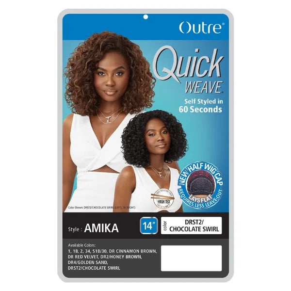 Perruque Demi-Tête Curly Bob Amika - Outré