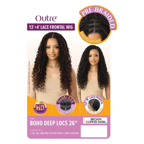 Perruque Lace Front 13X4 HD Boho Deep Locs 26" - Outré