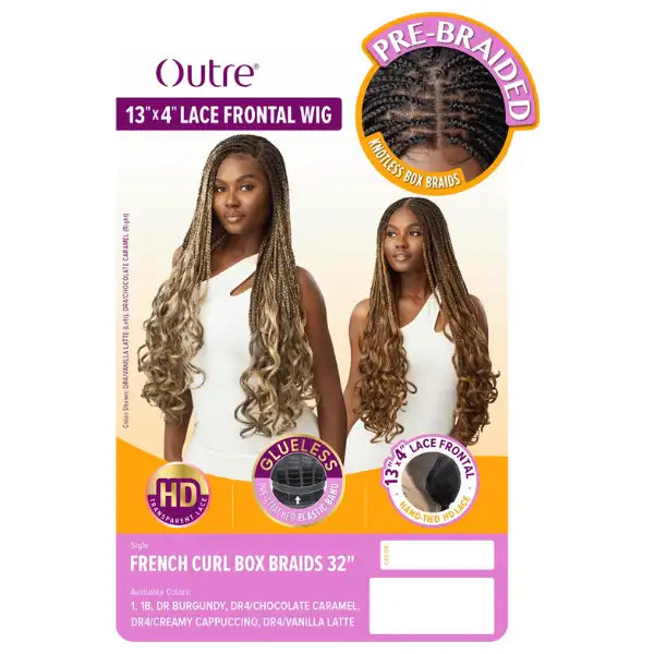 Perruque French Curl Braids longue Lace HD Outre