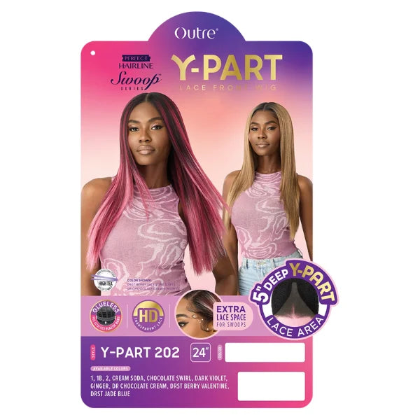 Perruque HD lace straight avec baby hair longue Outre Y-Part 202