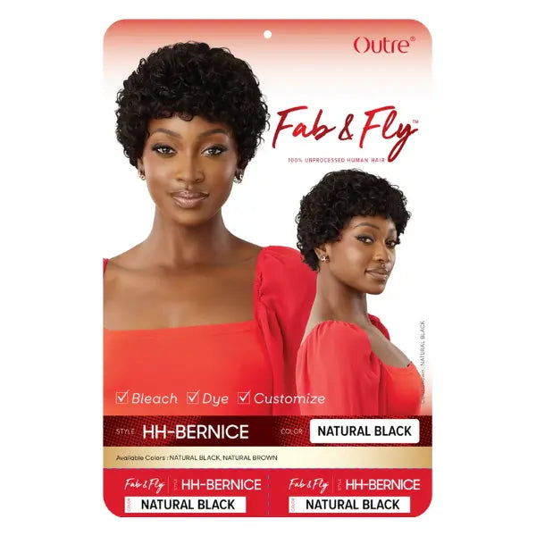 Perruque 100% human hair coupe pixie courte Outre Bernice