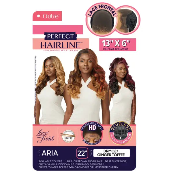 Perruque lace front body curl 13x4 Aria Outre Perfect Hairline