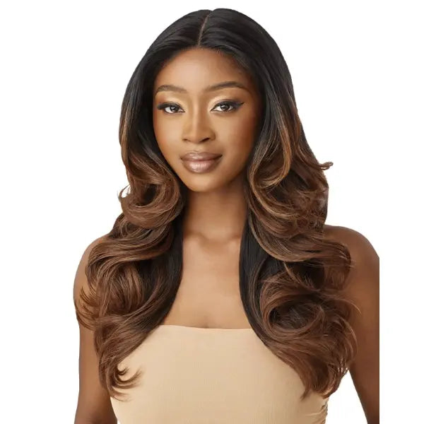 Perruque Lace Front HD wavy ondulée chocolate Outre Brenae