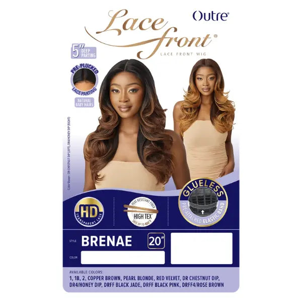 Perruque Lace Front HD Wavy ondulée Outre Brenae