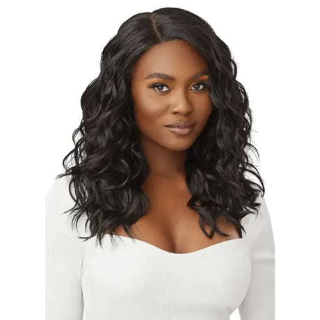 Perruque Lace Front Yaki Wavy Glueless Noir Outre Tavi