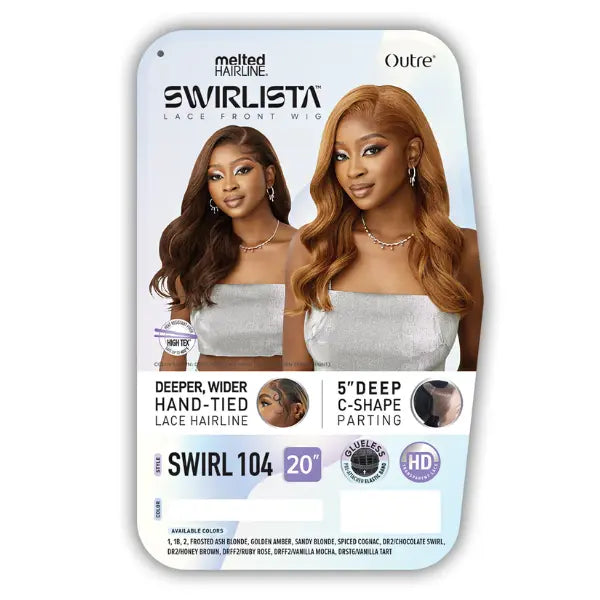 Perruque lace HD Body Wave Outre Melted Hairline Swirl 104