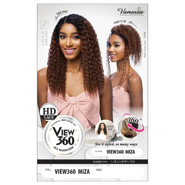 Perruque Lace HD Curly 13X6 View 360° Miza Vanessa Hair