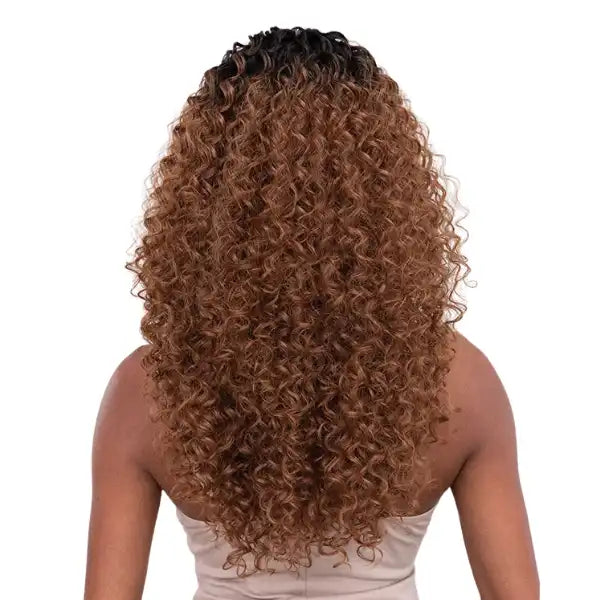 Perruque lace HD curly longue chocolate sans colle Janet Collection Jane